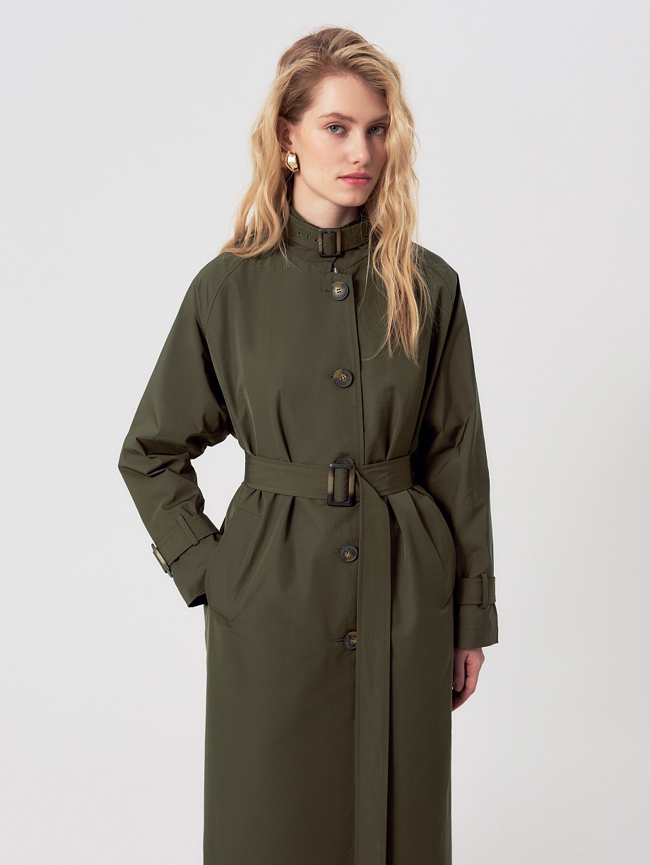 Тренч женский цвета хаки