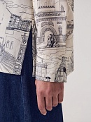 Блуза из 100% тенселя с петербургским принтом POMPA арт.3143230se0790