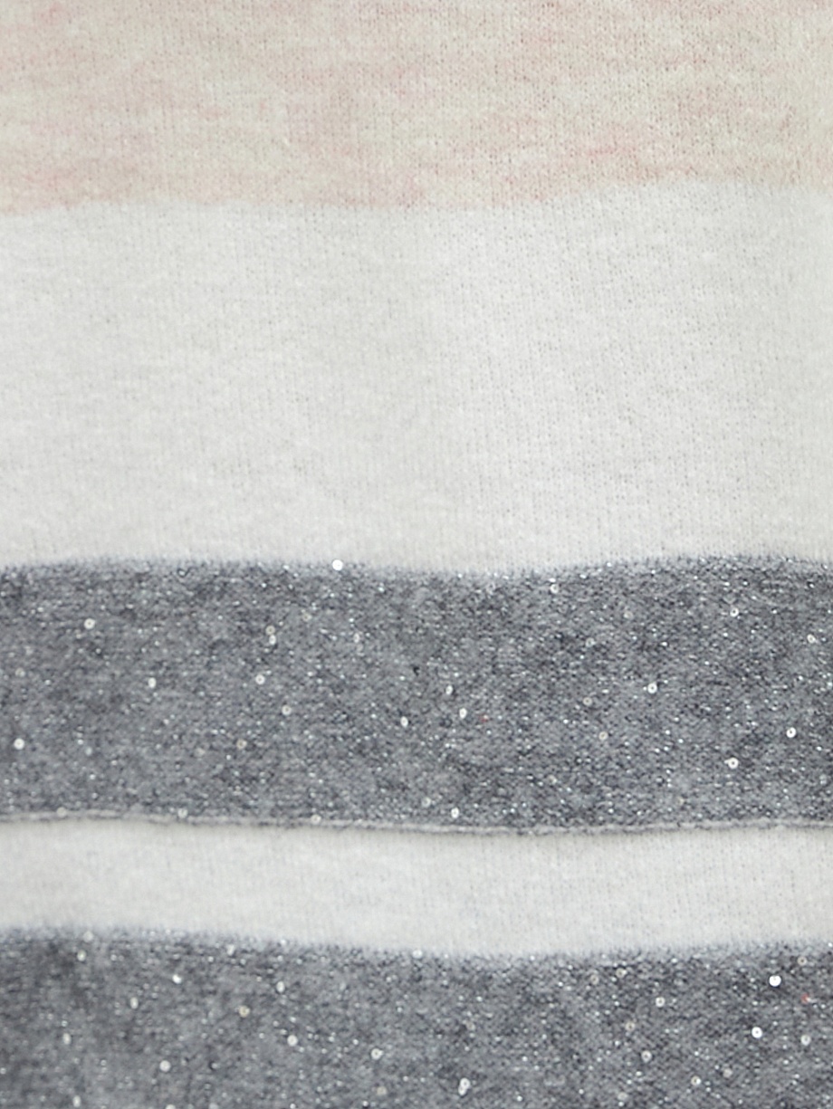 Джемпер из вязаного трикотажа с пайетками и люрексом 