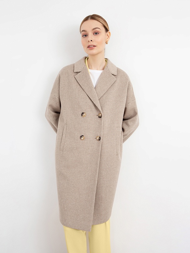 Шерстяное демисезонное пальто с мембраной