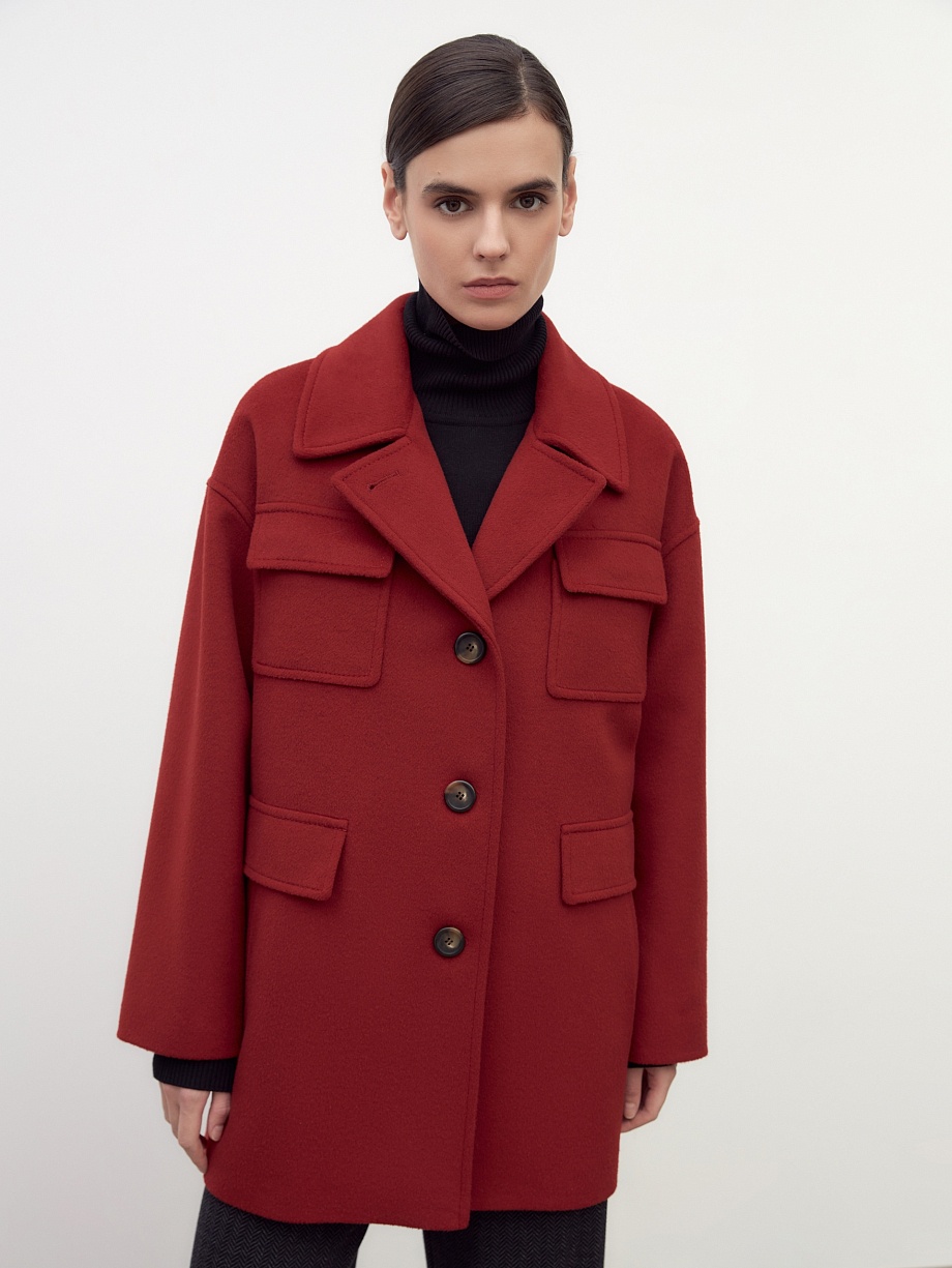 Шерстяное полупальто с мембраной