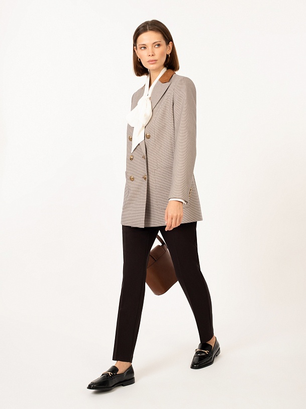 Жакет удлиненный двубортный женский