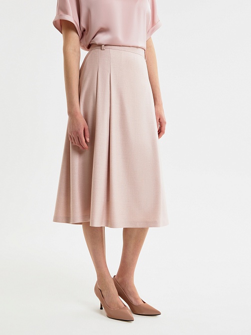 Юбка-миди из текстурной костюмной ткани