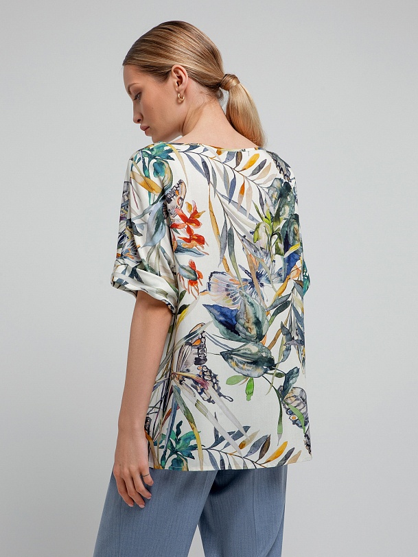 Свободная блуза из 100% вискозы