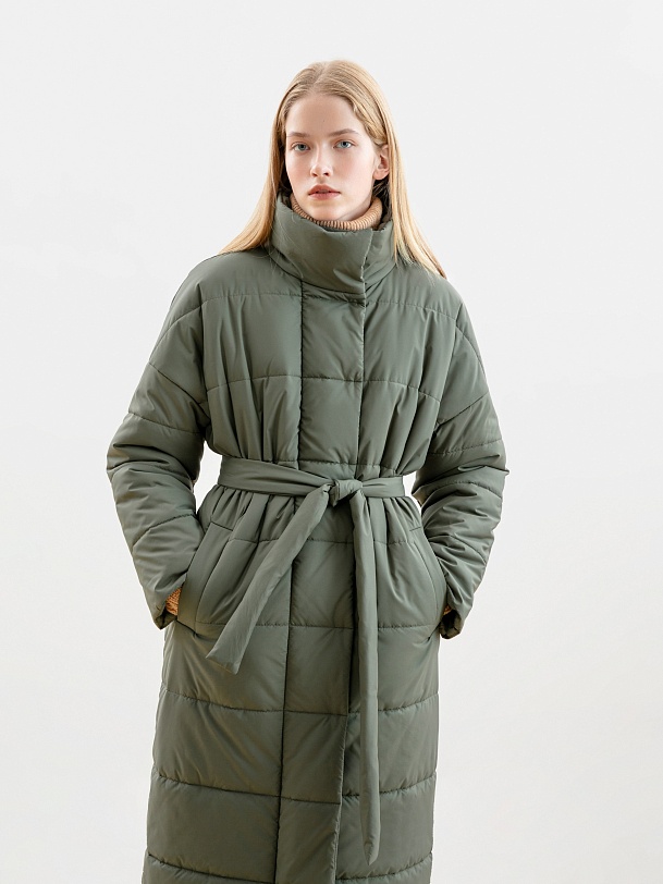 Пальто зимнее стеганое с мембраной