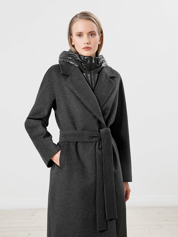 Шерстяное пальто еврозима с мембраной и утепленной спинкой POMPA арт.1011166p90892