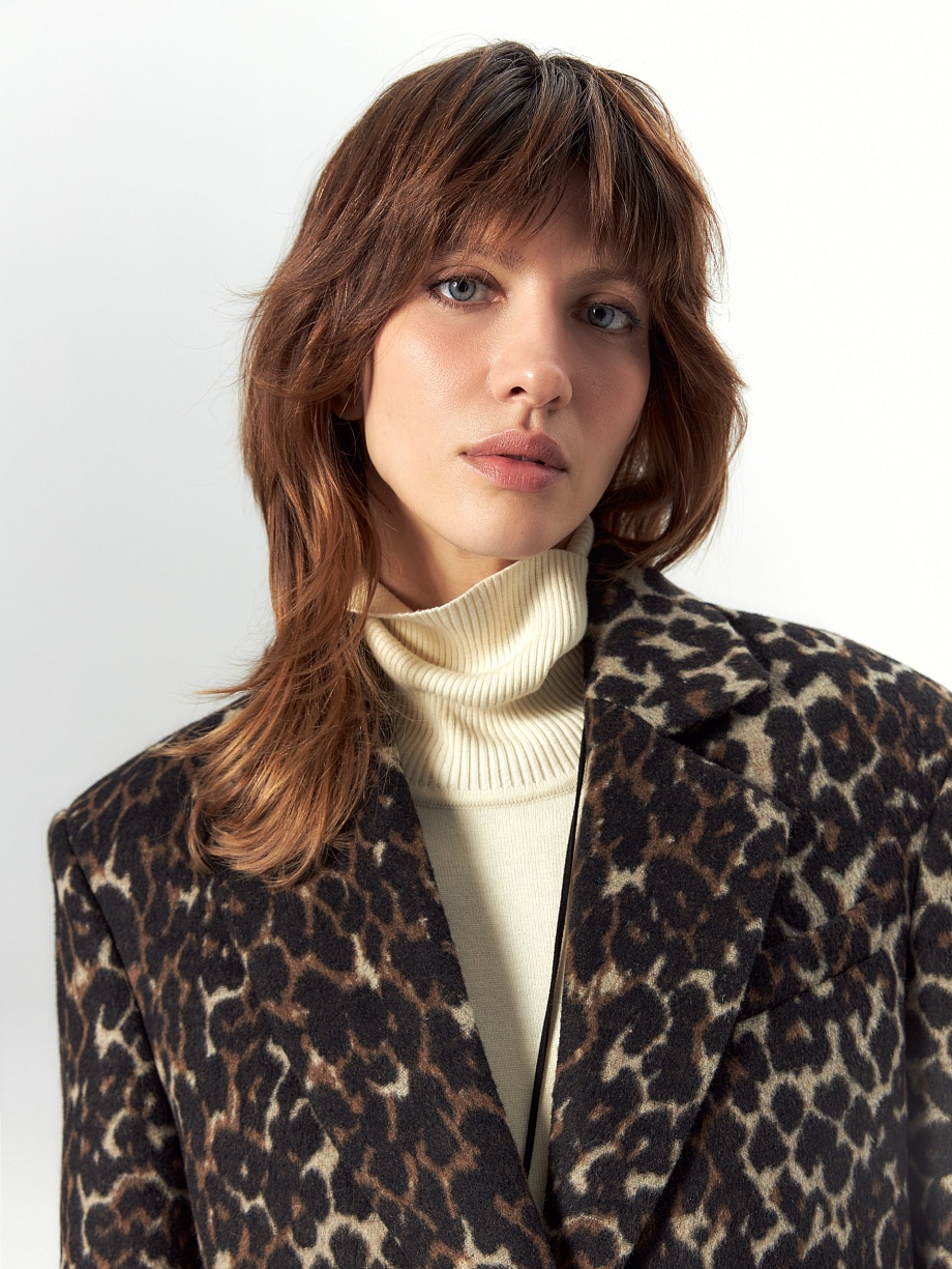 Пальто-жакет из шерсти с мембраной