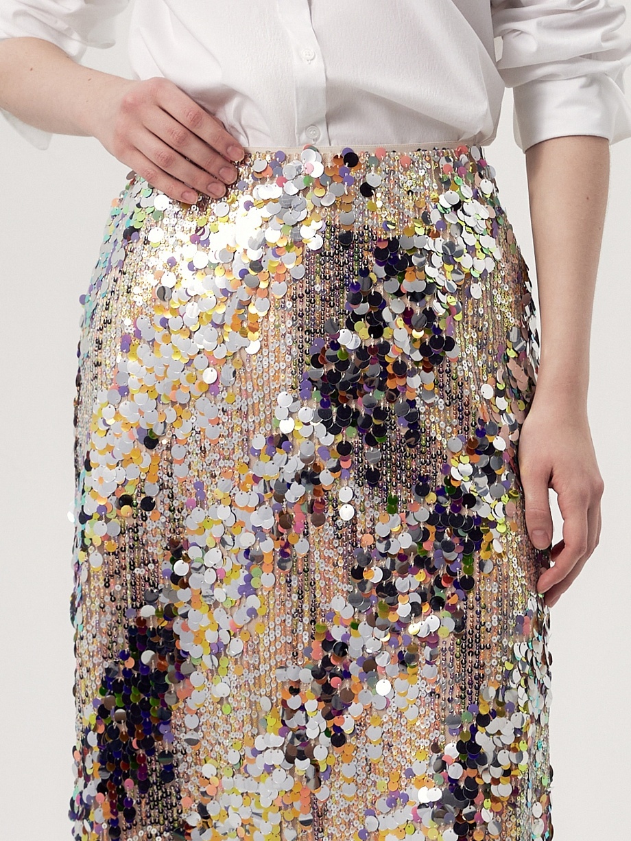 Юбка миди с пайетками