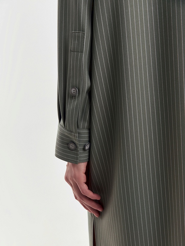 Платье-рубашка в полоску