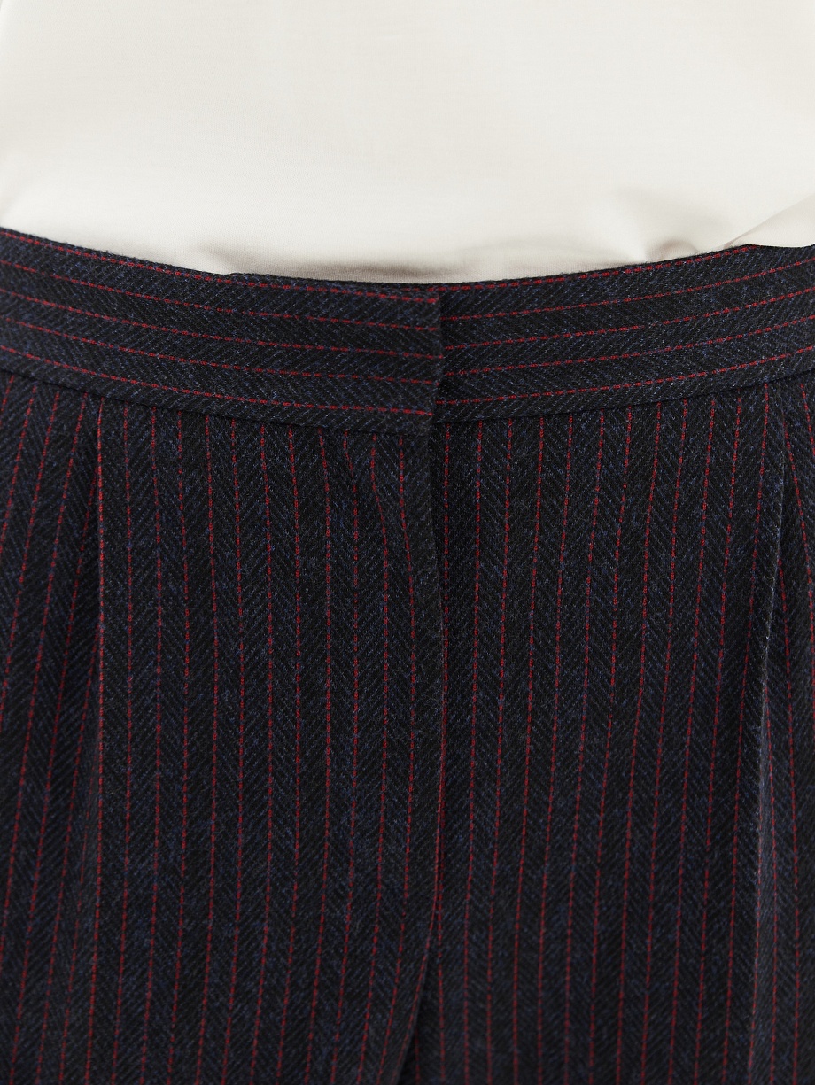 Прямые трикотажные брюки в полоску