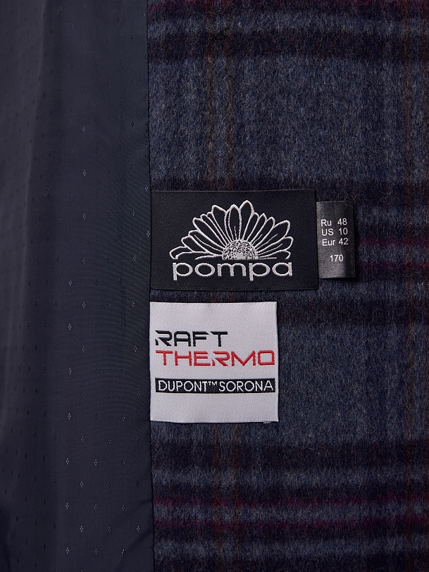 Шерстяное пальто еврозима с мембраной и утепленной спинкой