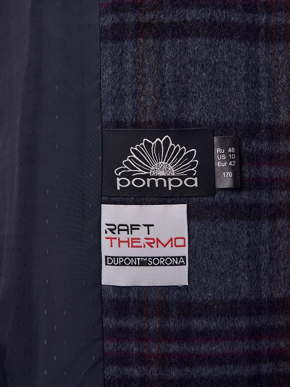 Шерстяное пальто еврозима с мембраной и утепленной спинкой POMPA арт.1012944p90090