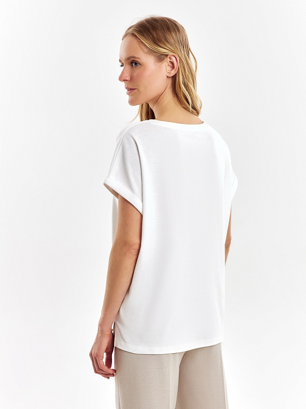 Свободная футболка из мерсеризированного хлопка