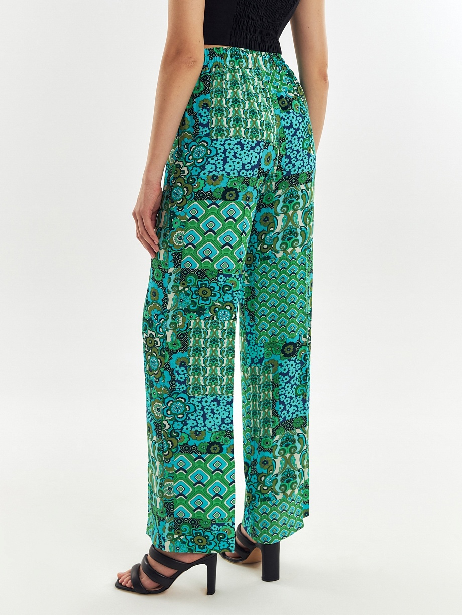 Летние брюки из вискозы на эластичном поясе