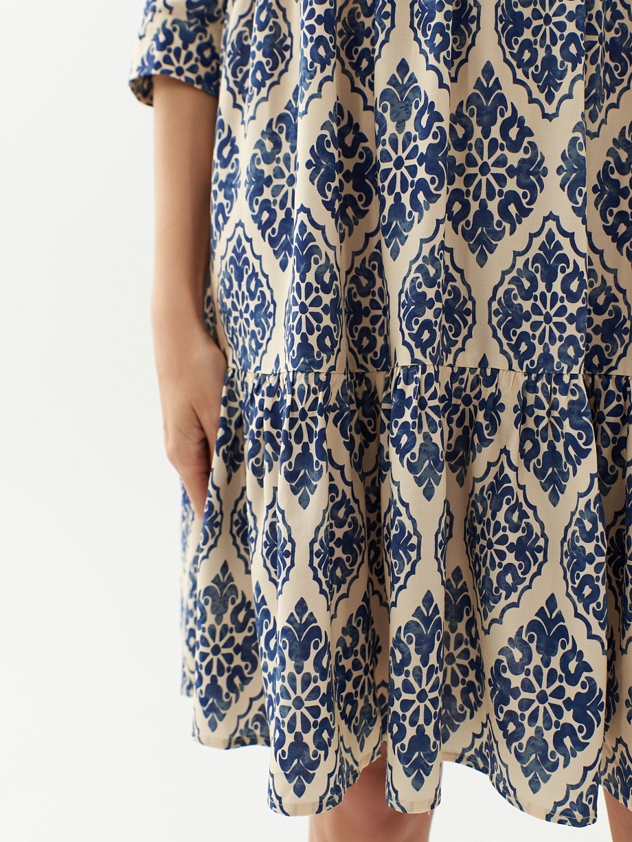 Свободное летнее платье из вискозы