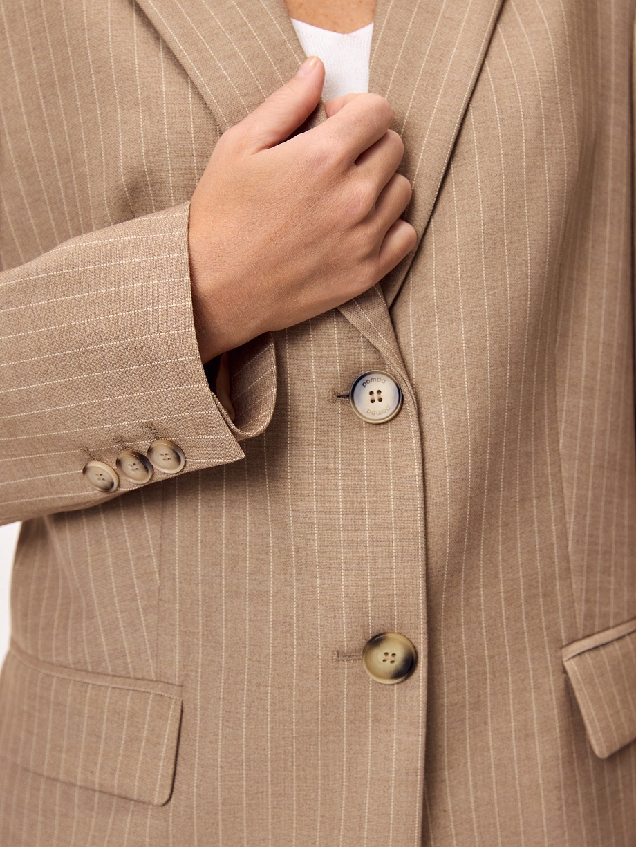 Удлиненный жакет из костюмной ткани