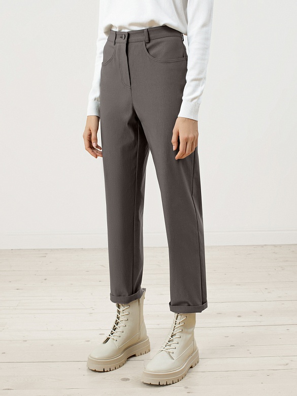 Утепленные брюки из костюмной ткани POMPA арт.1119022ch0288