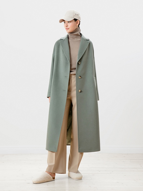 Шерстяное пальто демисезонное с мембраной