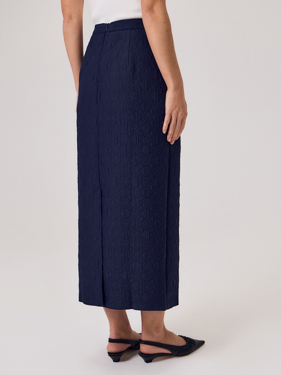 Стеганая юбка-карандаш