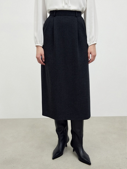 Юбка миди из трикотажного жаккарда