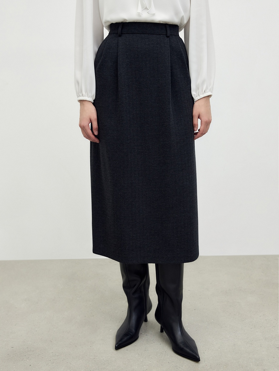 Юбка миди из трикотажного жаккарда