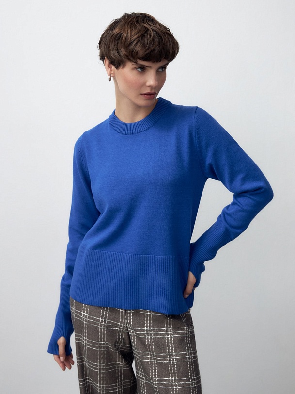 Базовый джемпер из вискозного трикотажа