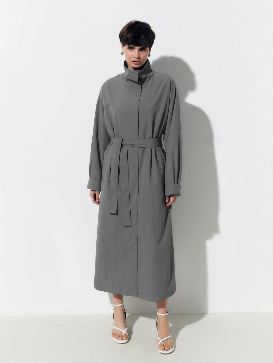 Непромокаемый плащ прямого силуэта