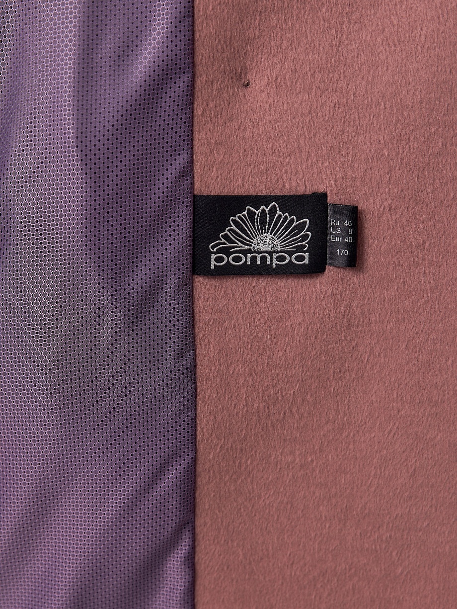 Двубортное шерстяное пальто силуэта удлиненый кокон