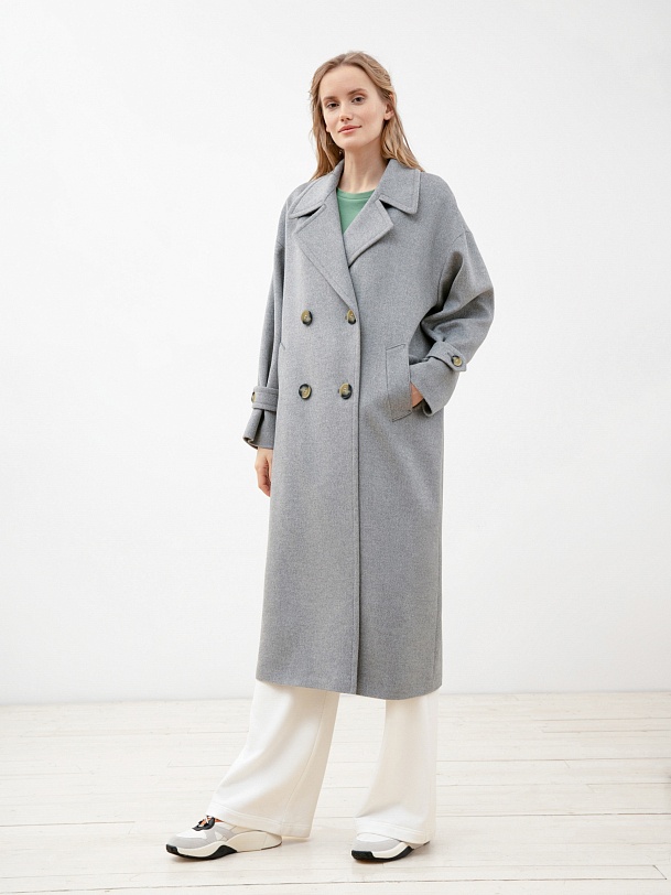 Шерстяное демисезонное пальто с мембраной