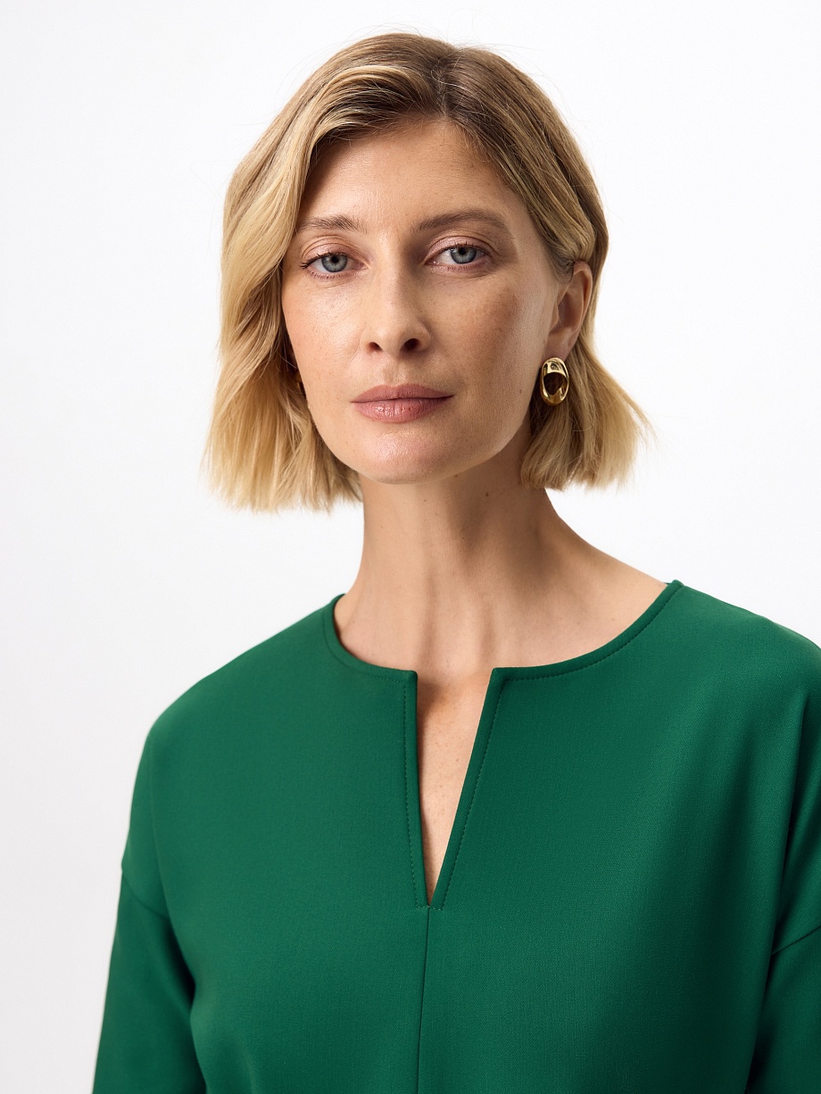 Платье- миди из костюмной ткани