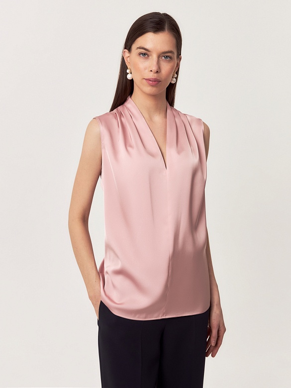 Блуза из атласной ткани POMPA арт.3149471ap0416