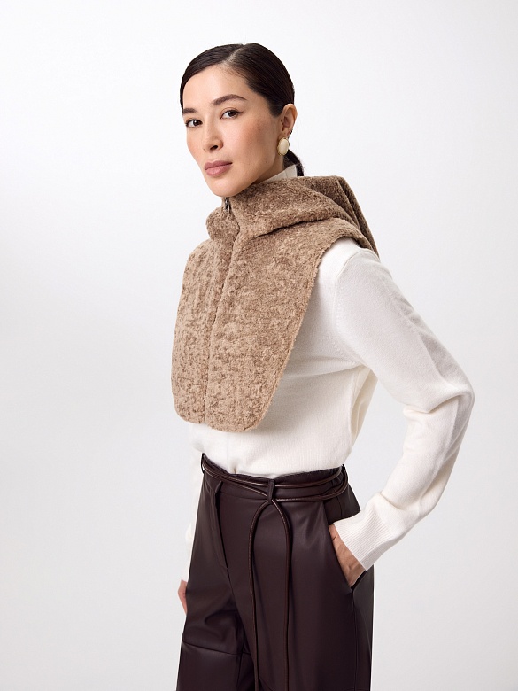 Двусторонняя зимняя экошуба со съёмным капюшоном POMPA арт.1014491p60807