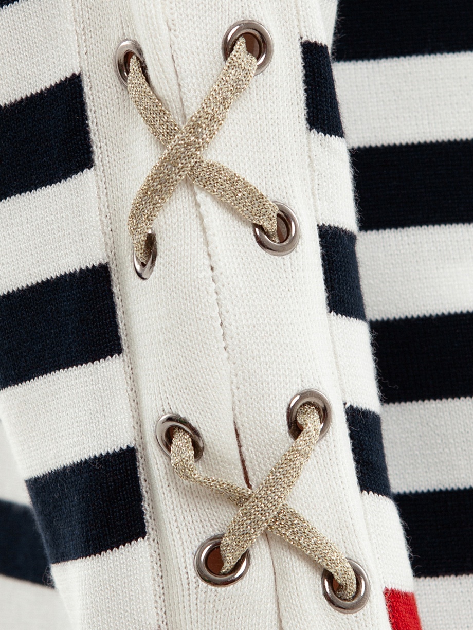 Джемпер прямого кроя в бретонскую полоску из вискозы