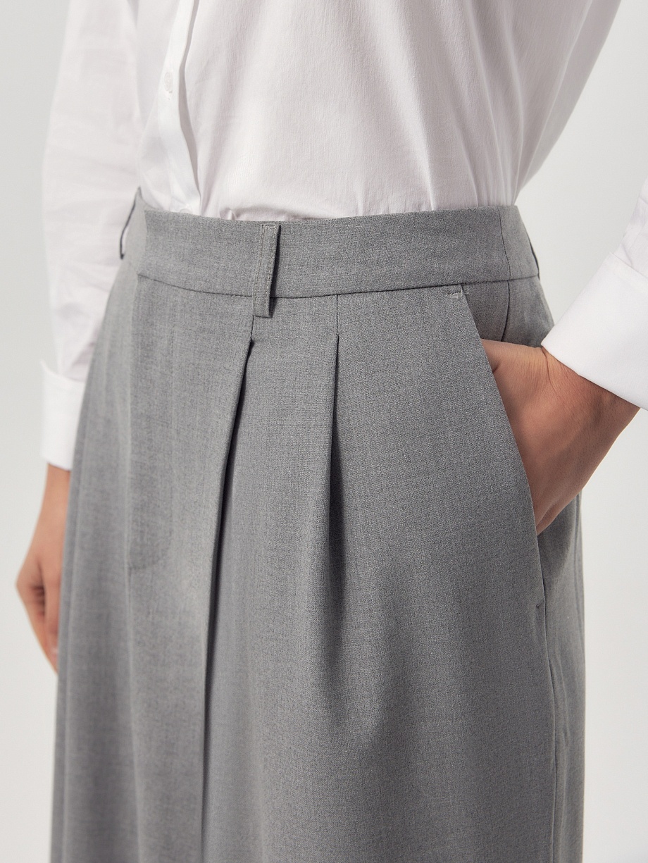 Юбка макси из костюмной ткани