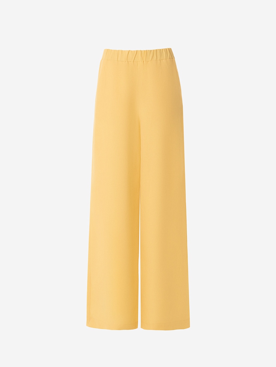 Летние брюки из хлопка и льна