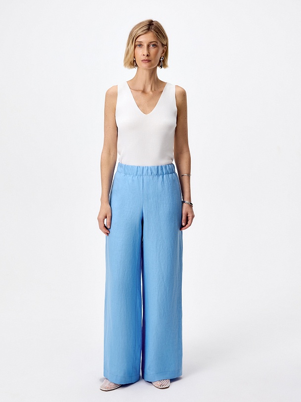 Брюки из хлопка и льна