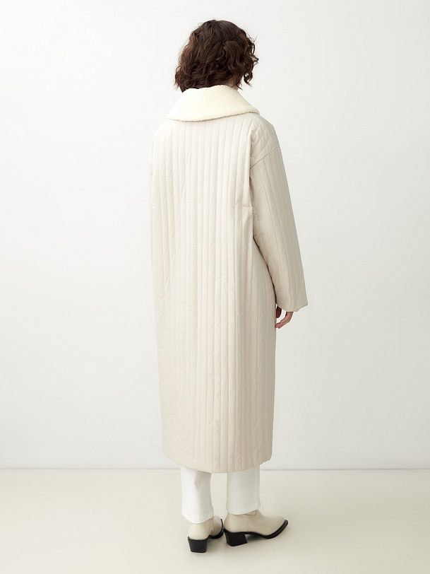 Пальто зимнее стеганое с мембраной