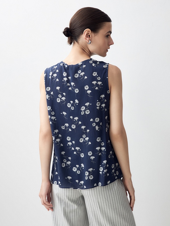 Блуза из вискозы с цветочным принтом POMPA арт.1146159sh0690