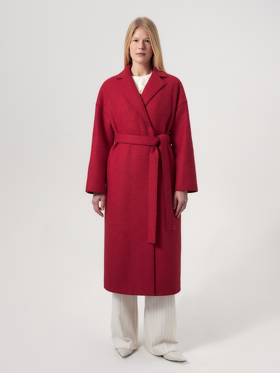 Демисезонное пальто из шерсти с мембраной