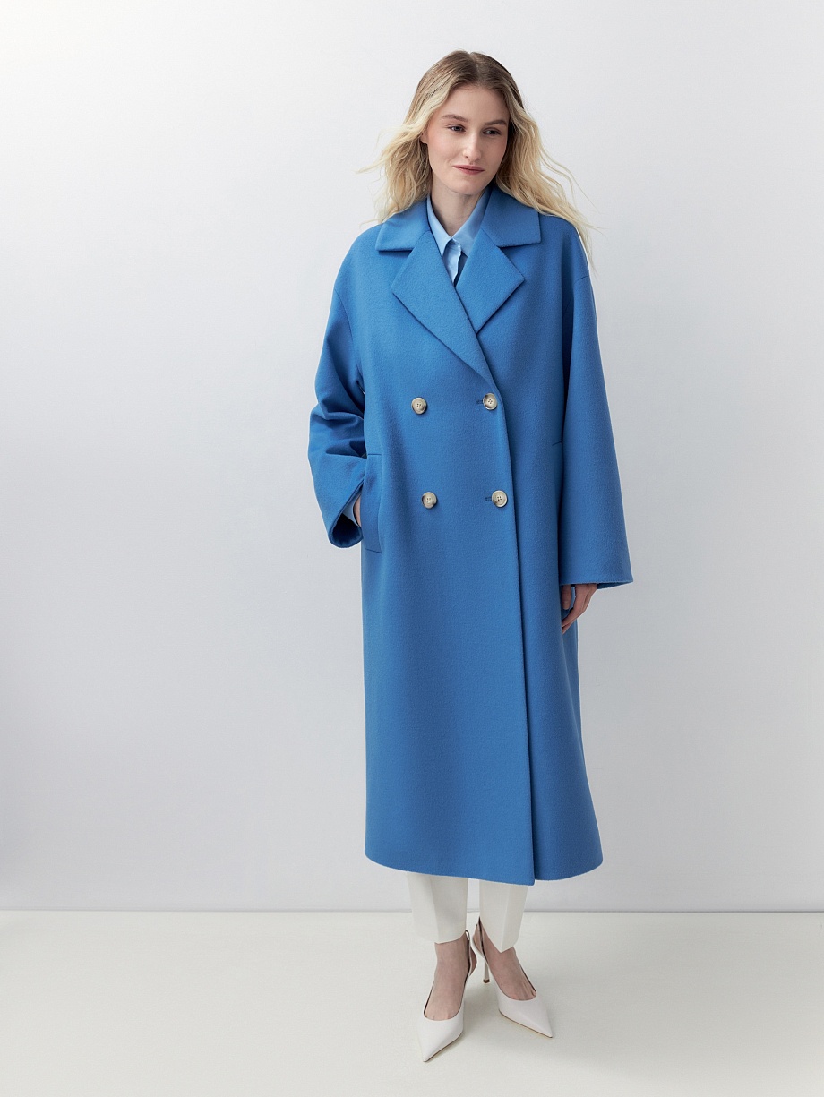 Демисезонное пальто из шерсти с мембраной