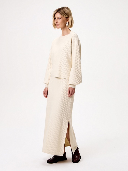 Юбка макси из фактурной вискозы