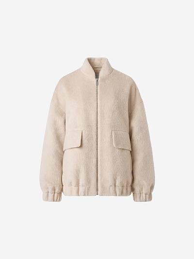 Бомбер из премиальной шерсти и Альпака POMPA