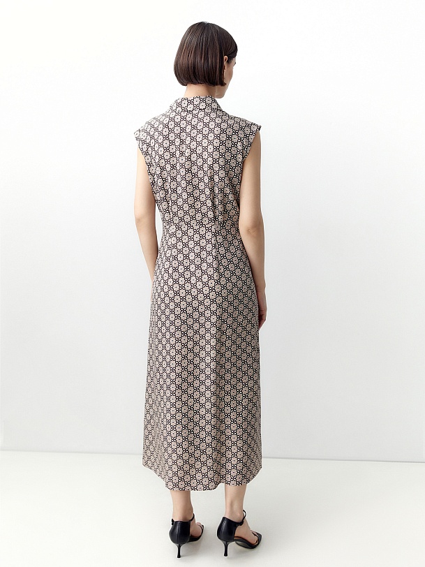 Платье из 100% тенселя с имитацией запаха