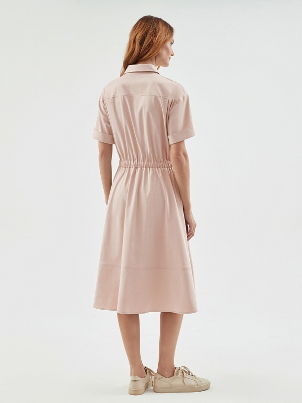 Платье из хлопковой ткани с завязками