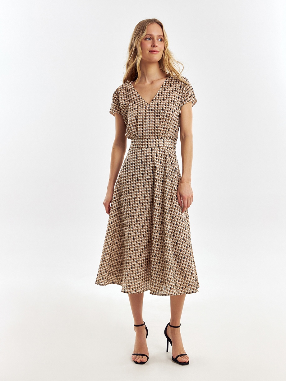 Платье миди из 100% хлопка