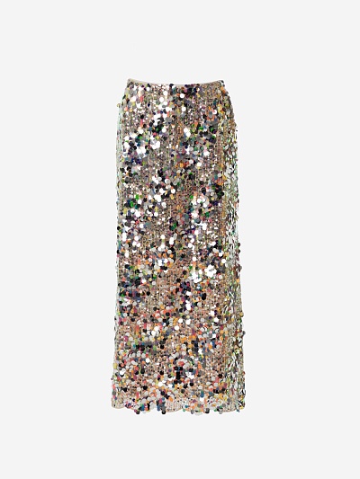 Юбка миди с пайетками POMPA