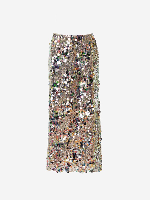 Юбка миди с пайетками POMPA