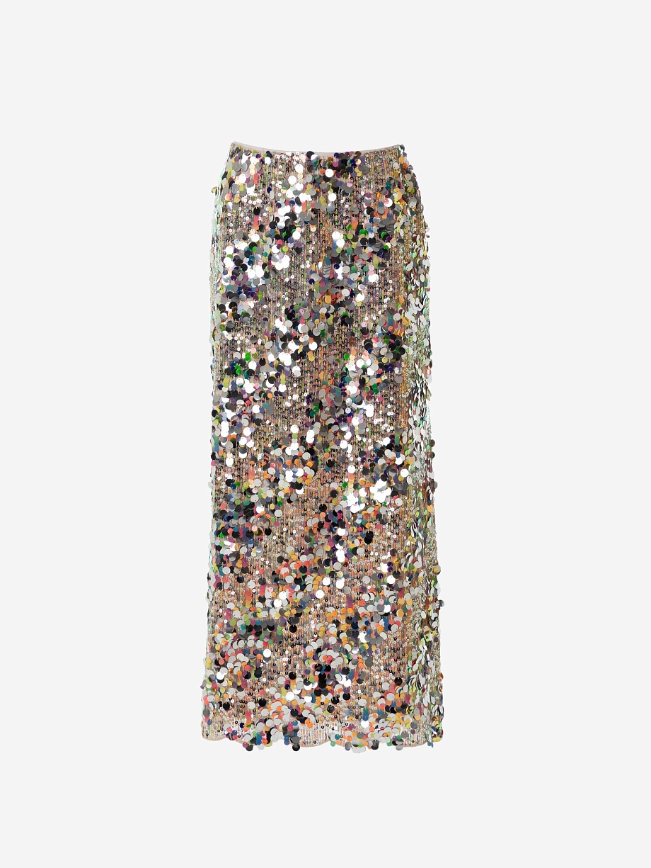 Юбка миди с пайетками