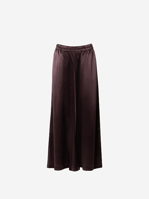 Брюки из жатого атласа на эластичном поясе