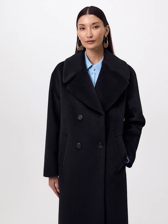 Пальто из премиальной шерсти с мембраной и утеплённой спинкой POMPA арт.1015636p90099